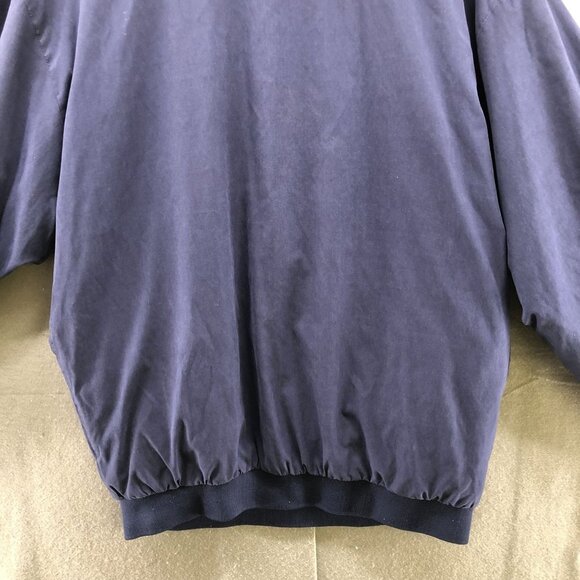 Vintage Golf Jacket Pullover Mens L Windbreaker Navy Blue Crewneck Nylon - Picture 4 of 9